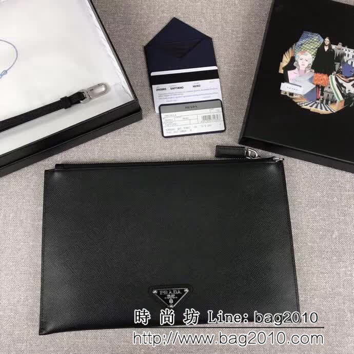 PRADA普拉達 2018最新漫畫印象系列 專櫃最新款 限量版男士手包 2NG005 DD1079